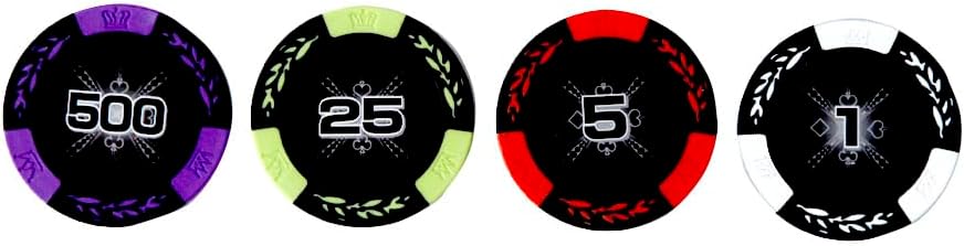 THUNDERBAY 14 Gram 300 Count Poker Set, 14G Clay Composite Chips with Aluminum Case, Two Decks of Playing Cards, Full Set of Buttons&5 Dices for Poker, Texas Hold'em, Blackjack, Casino Games at Home