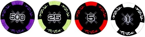 Miniatura 6 de THUNDERBAY Juego de póquer de 300 unidades de 0.49 oz, fichas compuestas de arcilla de 14G con estuche de aluminio, dos barajas de cartas, juego