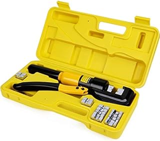 10 Tons Hydraulic Wire Battery Cable Lug Terminal Crimper Crimping Tool With 9 Pairs of Dies
