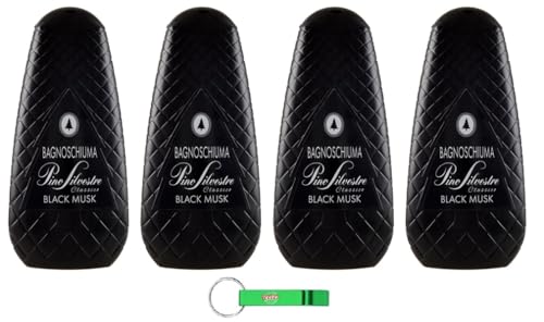 Pino Silvestre Classico Black Musk Bath Foam Bagnoschiuma Gel de Ducha 750 ml + Llavero Beni Culinari