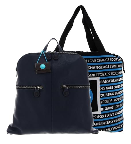 Gabs Klara L sac à dos en cuir véritable bleu nuit de fabrication italienne