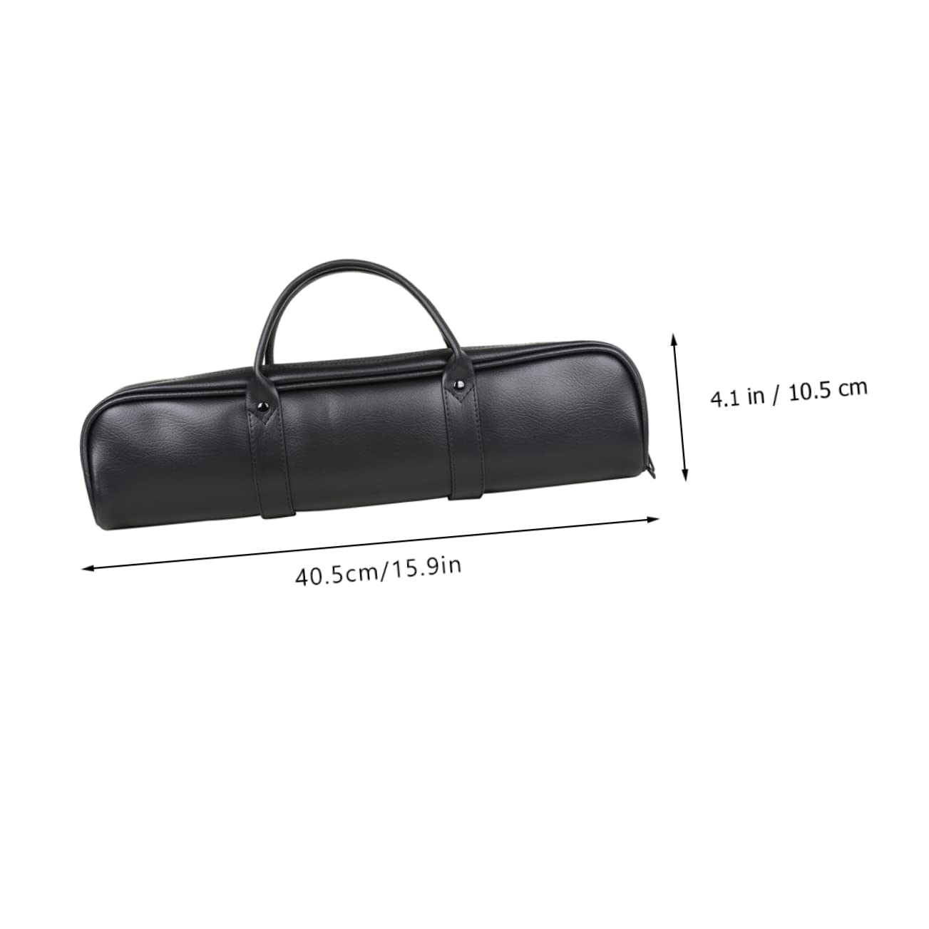 GALPADA 2pcs Durable Black Leather Flute Carrying Bag Portable Flute Pouch for Lightweight Design for Clarinet Convenient Handle for Travel Performance