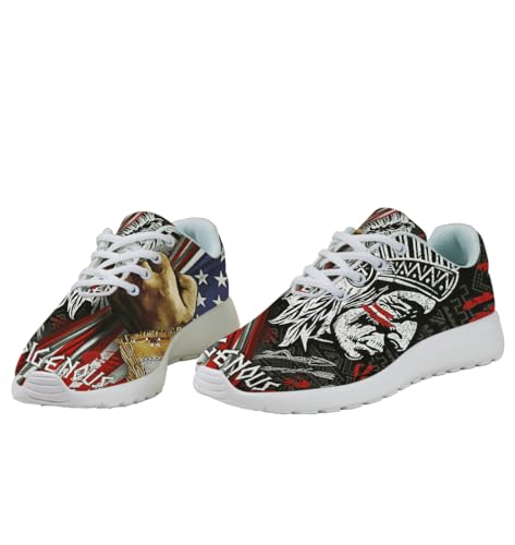 Indigenous Native American Flag Shoes for Women Men Trail Running Casual Fashion Sneakers Slip-on Tennis Shoes4