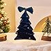 Fancyes Birthday Party Hat Christmas Tree Headwear Costume Bow Hair Accessory Headwear for Girls Holiday Party Decorations, Black