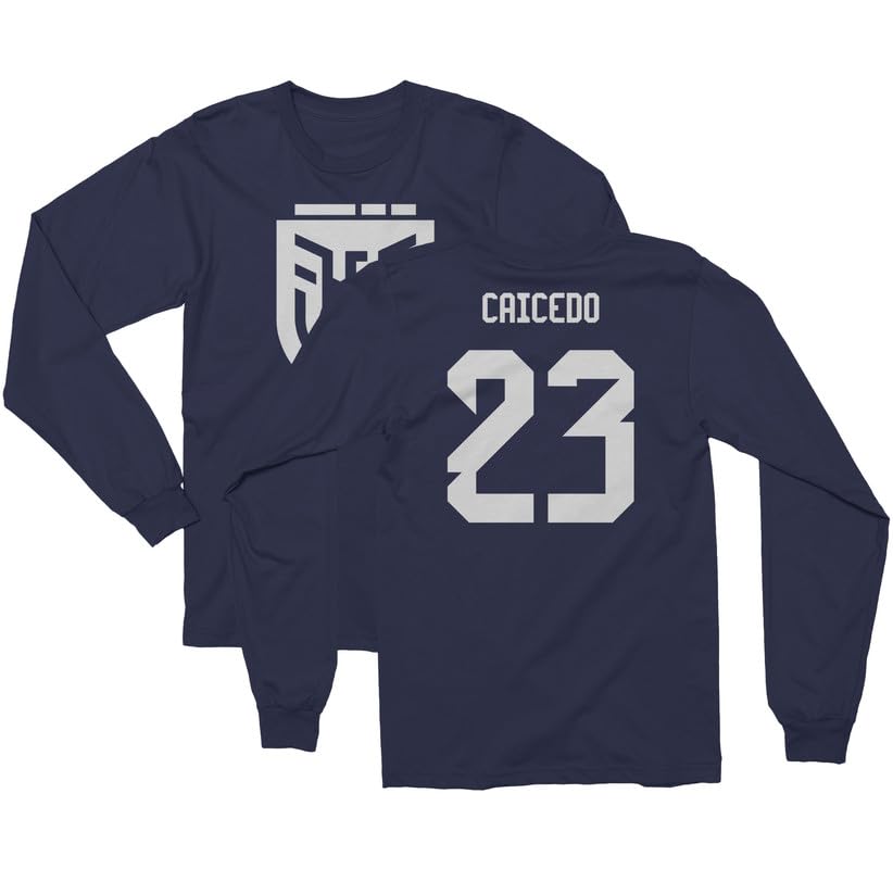 Caicedo 23 Jersey Style - Ecuador Soccer Cup Fan Long Sleeve T-Shirt