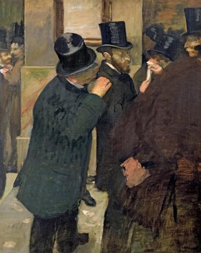 Art Tableau A la Bourse d'Edgar Degas impression d'art sur toile pour décoration murale 60x90cm