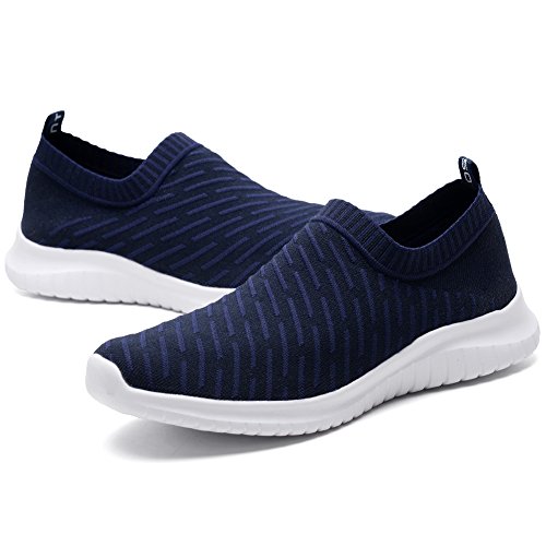 Image of konhill Womens Slip On Sneakers Lightweight Knit Walking Shoes