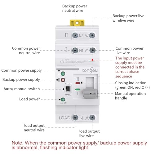 Interruptor de transferencia automática 110V 63A selector eléctrico 4