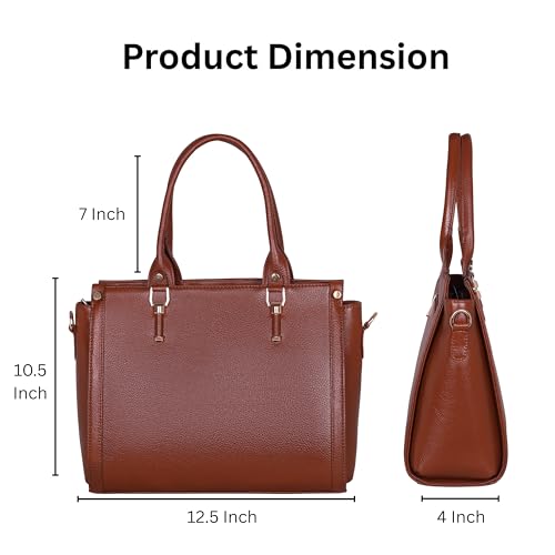 Image of DORPER MONEY HILL Durable Leather Satchel Bag for Women Genuine Handbag