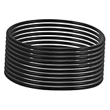 IMIKEYA 100 piezas Pulseras de Silicona Negras Pulseras Jelly Multifunción para Mujeres y Niñas Accesorios para Fiesta y Uso Diario Ligeras y Resistentes para Coleta