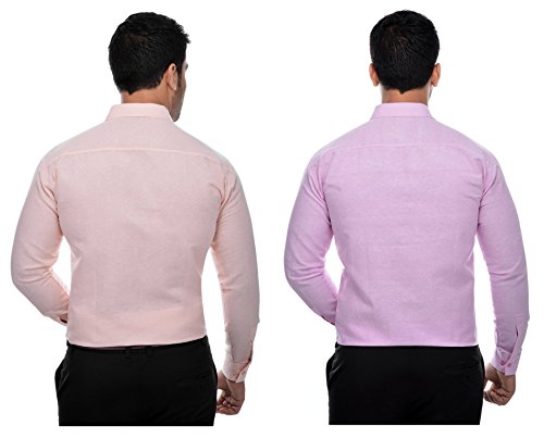 Image of Formal Regular Fit Solid Shirt Full Sleeves for Men Pack of 2