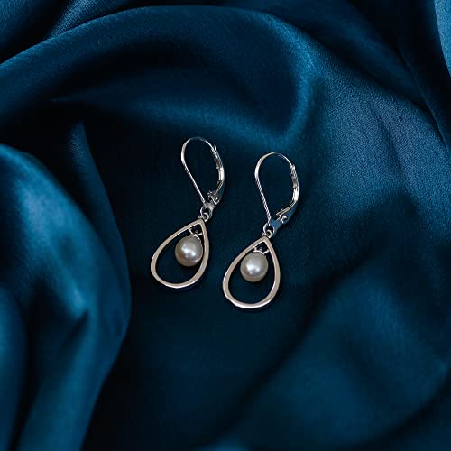 Ornate Jewels 925 Silver Real Fresh Water Pearl Drop Earring for Women and Girls | With Certificate of Authenticity & 925 Stamp | Life-time Warranty* - Image 2