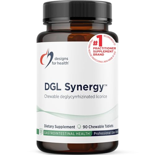 Designs for Health Deglycyrrhizinated Licorice Root Chewables - DGL Synergy 500mg Licorice Supplement to Support Digestion - Pleasant-Tasting Non-GMO + Sugar Free (90 Chewable Tablets)