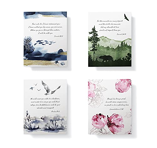 Image of Twigs Paper Christian Sympathy Cards, 24 Bible Verse Blank Note Cards | Matching envelopes included, prayer & get well notes, thinking of you, comfort for loss of a loved one