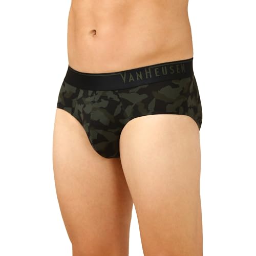 Image of Van Heusen Men Regular Fit 4 Way Stretch Body Defining Fit Allover Print Briefs - Available in Pack of 1 & 2