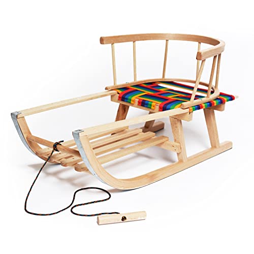 Prime Garden® PINNO MINI COMODO Premium Holzschlitten Schlitten...