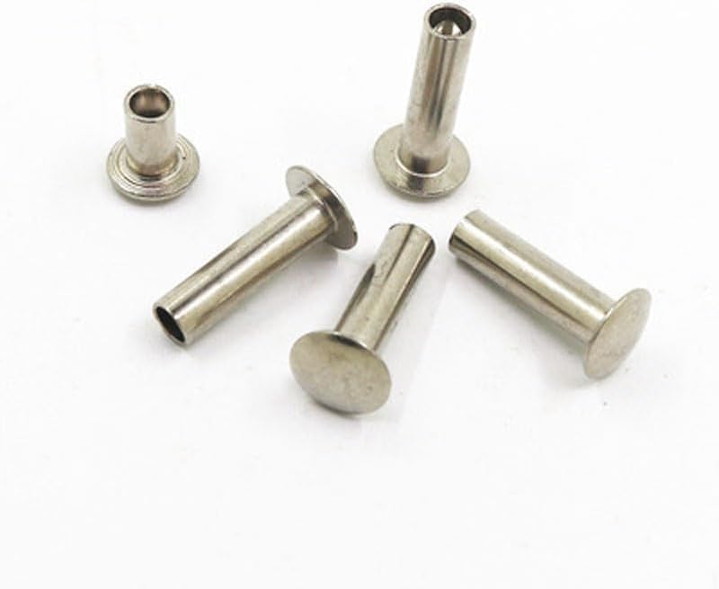 M2 Truss Half Hollow Rivet Oval Head Rivets GB873 Nickel Plated Iron - (Number of Pcs: M2 x14mm(50pcs))