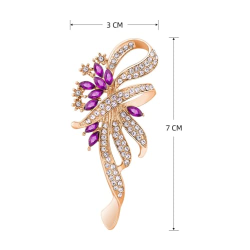 Aishang-Ornament Diamond-Bordered Christmas Brooch Colored Crystal Rhinestone Brooches Pin Badge Brooches Pin Safety Accessories Jewelry Birthday Wedding Thanksgiving Party Gifts For Women Teen Girls #TOP5
