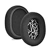Yizhet Coussinets d'oreille Coussins de Remplacement Compatible avec Casque SteelSeries Arctis 3 Arctis 5 Arctis 7 Arctis 9X Arctis Pro (Noir+Argent)