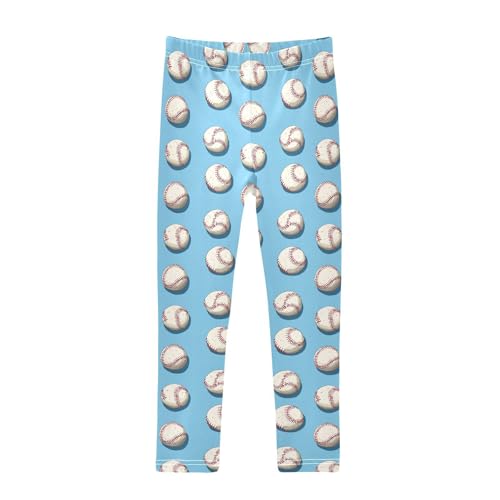 Girls Leggings Sport Baseballs Soft Toddler Leggings for Girls Kids Pants Size 4T-10T