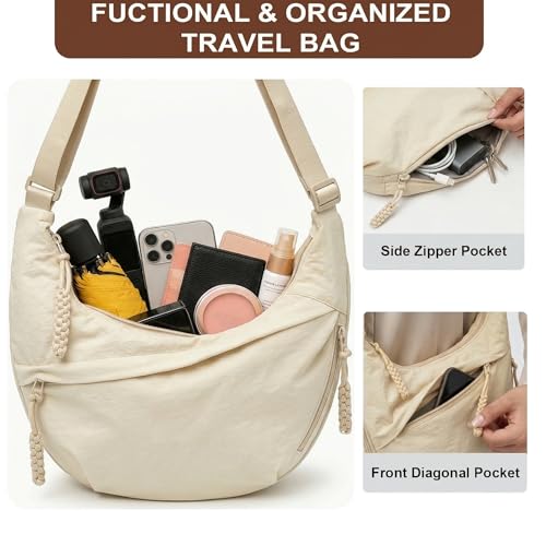 Bolso bandolera de nylon para mujer, ligero y casual miniatura 4