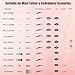 20 Pcs Professional Permanent Makeup Cartridge Needles 1RL 0.35mm Long Tape Tattoo Needles for Microblading Eyebrow, Eyeline, Lip Blushing (1201RLLT(0.35mm))