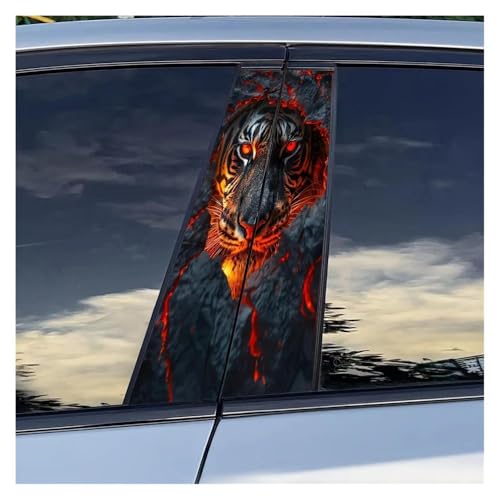 Autocollants voiture tigre flamboyant pour masquer les rayures de portière