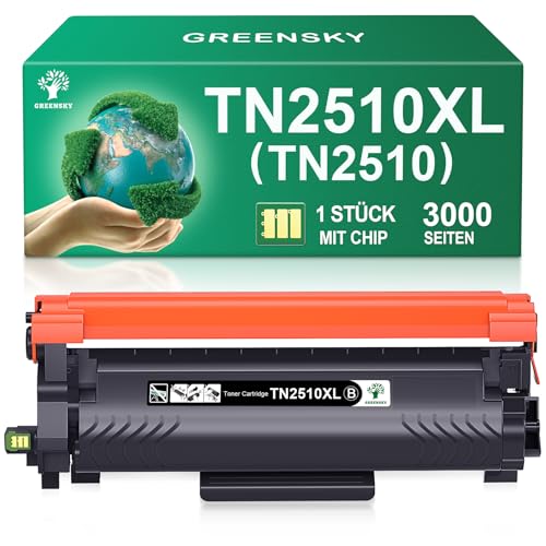 GREENSKY TN2510 TN2510XL Toner TN 2510XL TN-2510 XL Kompatibel mit Brother HL-L2400DWE HL-L2400DW...