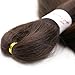 IXIMII Chocolate Brown Braiding Hair Pre Stretched 26 inch 3 packs Color #4 Braiding Hair Prestretched Straight Braids Yaki Texture Synthetic Hair Extensions