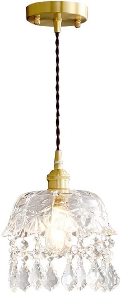 Lampe suspendue vintage en laiton pour ambiance chaleureuse