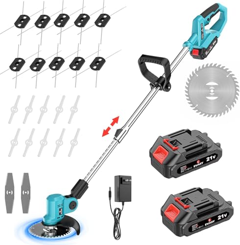 Bogseth Rasentrimmer mit 2 x 3.0 Akku Freischneider Rasenmäher Schneider...