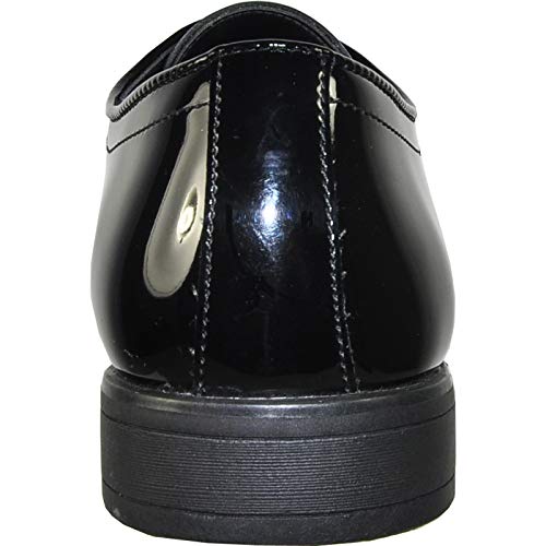 Image of vangelo Men Dress Shoe TAB and Tux Oxford Formal Tuxedo for Prom Wedding Uniform Medium and Wide Width Black Grey Ivory White Patent