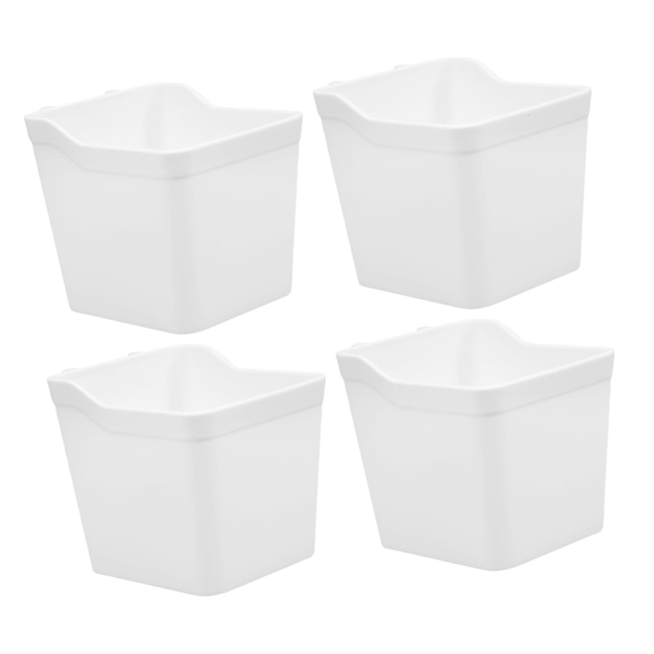HEALLILY 4pcs Cup Holder Pegboard Accessories Pegboard Hooks Peg Boards Organization Storage Bins Peg Board Drawer Organizer Grid Cup Storage Organizer Multifunctional White Abs
