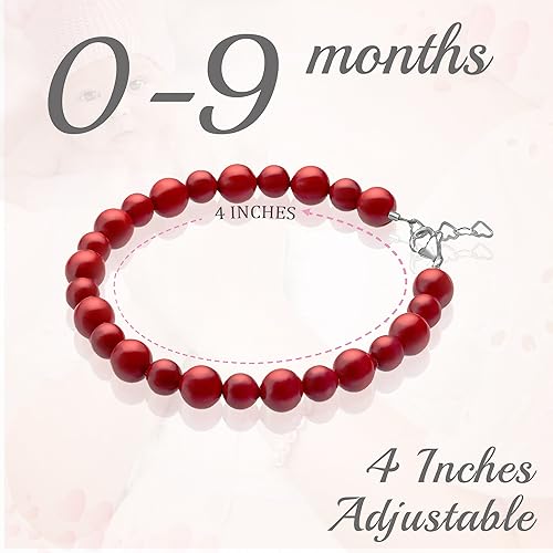 Red Bracelets for Girls - Red bracelet for protection, High end European simulated Red Pearls, – Best Birthday Gifts2