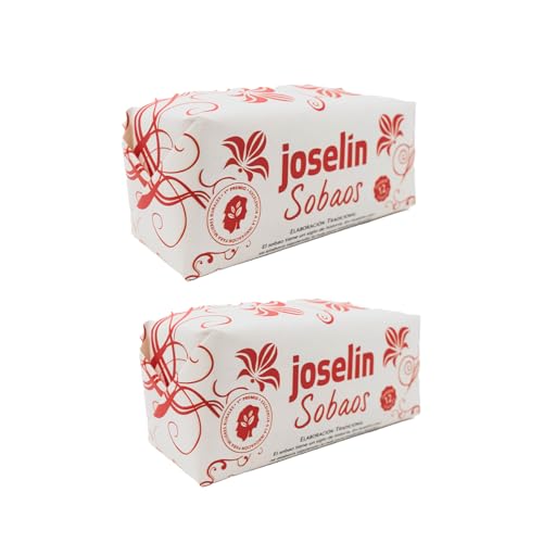 Joselín Sobao Mediano, Elaborado con Margarina, Empaquetados en Papel parafinado Paquete de 12 Sobaos (650 gr) (Pack de 2)