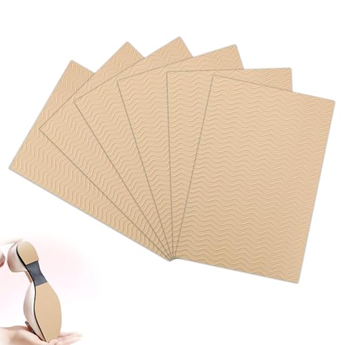 6 Stück Rutschfeste Sohle, PARFCO Gummisohlen zum Aufkleben, Aprikose Anti Rutsch Sohle Pads für Schuhe, Weich Schuhsohlen Protektoren, Rutschhemmung und Geräuschreduzierung