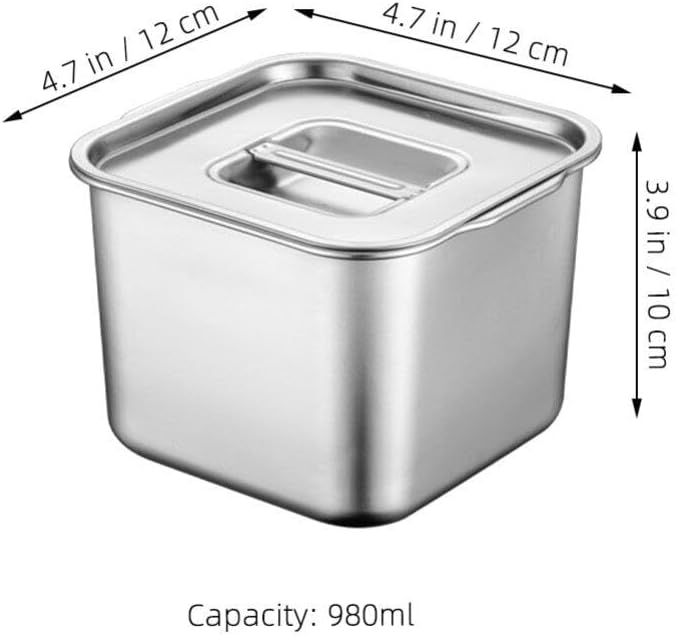 Alipis Versatile Seasoning Pot Condiment Container Stainless Steel Spice Box Easy Clean Design
