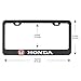 2pcs Stainless Steel License for Honda Plate Frame with Screw Caps Cover Set, Matte Black