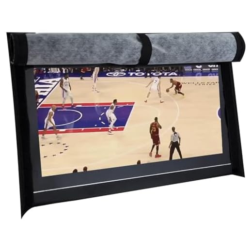 BroilPro Accessories Outdoor 55" TV Set Cover,Scratch Resistant Liner Protect LED Screen Best-Compatible with Standard Mounts and Stands (Black) …