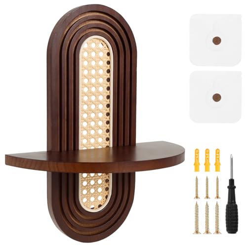 HuhWafee Wandregal aus Holz, Boho Wanddekoration, Natur Wand Regale,...
