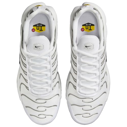 Nike Air Max Plus - Women's (HJ9743-100, White/Black/Pure Platinum) Size 8.54