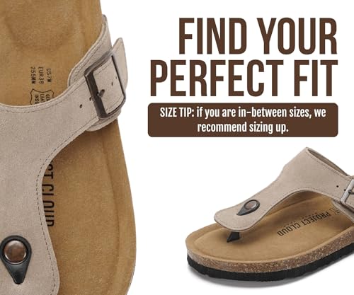 Image of Project Cloud Womens Sandals 100% Genuine Leather Thong Sandals for Women - Memory Foam Insole Women Sandals - Non-Slip Flip Flops for Women - Lightweight Sandals Women Footwear 2026