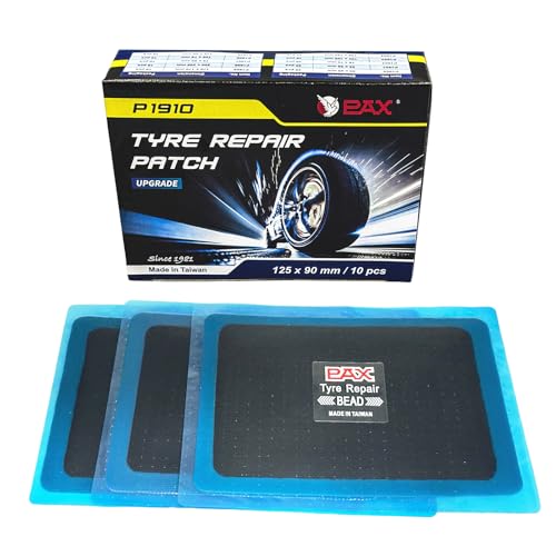 Image of PAX Upgraded Radial Tire Repair Patches 125x90mm / 4.92x3.54 Inch (10 Pack), 2-Layer Super Strong Nylon Fabric Heavy-Duty Puncture Fix for Truck & Car (Rubber Cement Required)