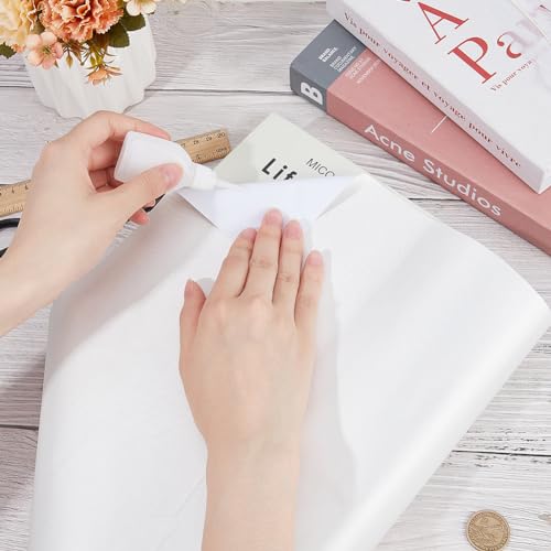 CRASPIRE 110 x 42cm Creamy White Book Cloth for Book Binding Nylon Fabric Surface Paper Backed A4-A8 Red Color Bookcover Books Album Scrapbooking DIY Covering Protector Bookcloth Bookbinding Supplies - Image 3
