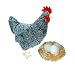 ADORE 12" Standing Barbara the Hen Chicken With Eggs and Nest Stuffed Animal Plush Toy