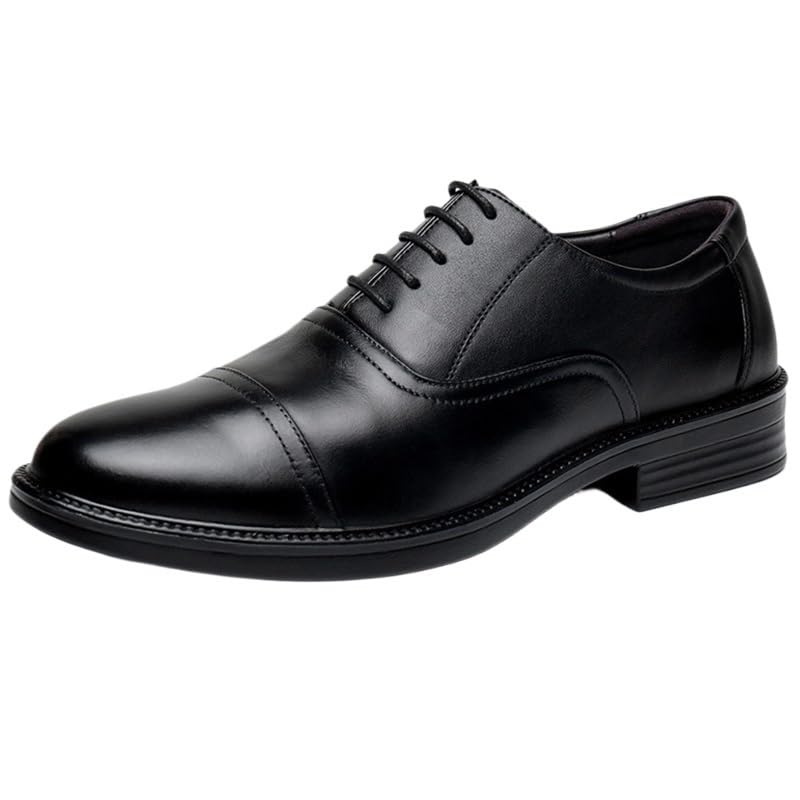Men's Oxfords Business Dress Shoes Men's Genuine Leather Platform Slip-On Oxfords Formal Business Oxfords High Gloss Weeding Prom Tuxedo Dressy Derby Shoes Formal Pointed Lace Up Casual Business Suit