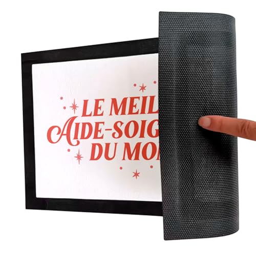 Cadeau Aide Soignant Paillasson Blanc Thématique 75x50cm - 5