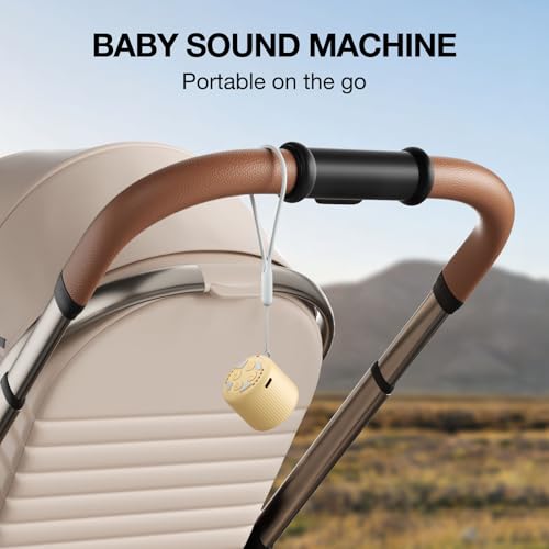 Image of White Noise Machine Baby Portable Sound Machine,LEICEX Travel Sound Machine,15 Non-Looping Sound Timer and Memory Play, Mini White Noise Machine for Sleeping Office Travel (Honey)