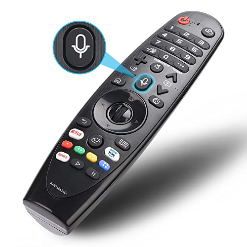 Neue Voice Magic Fernbedienung AKB75855501, kompatibel mit LG Smart TV-Fernbedienung, Ersatz für AN-MR20GA AN-MR19BA LG TV Magic Remote, mit Netflix, Prime Video-Tasten Neue Voice Magic Fernbedienung AKB75855501, kompatibel mit LG Smart TV-Fernbedienung, Ersatz für AN-MR20GA AN-MR19BA LG TV Magic Remote, mit Netflix, Prime Video-Tasten