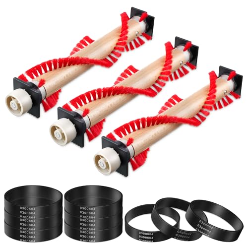 Image of Landhoow 3 Pcs 11 1 /4 inch Vacuum Roller Brushes with 9 Pcs Belt Compatible with Oreck XL Upright Vacuum Cleaner, Cleaner Belt Compatible with 0300604, Upright Replacement Parts for House and Office Clean